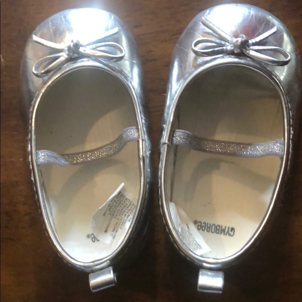 💗 5 for $25 Gymboree silver ballet flat baby sz 4